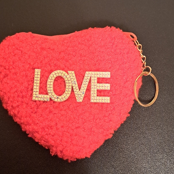 3 pc bundle, Love coin pouch key chain, butterfly key or bag charm, & lipoi, new - Picture 4 of 6